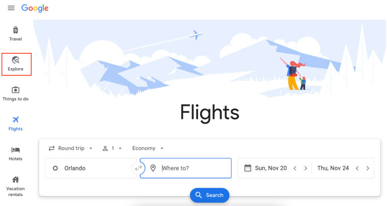 Google Flights Explorer